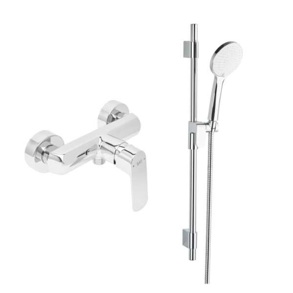 Sprchová baterie SAT Feel se sprchovým setem 150 mm chrom SATBSFEEL268SET1 SATBSFEEL268SET1