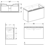 GEBERIT - Acanto Skříňka pod umyvadlo 90 cm, lesklá bílá 500.616.01.2