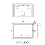 CERANO - Koupelnové LED zrcadlo Retano - 100x70 CER-NT2151-100X70