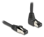 Delock / Síťový kabel / Cat.8.1 S/FTP / RJ45 90° - RJ45 přímý / 1 m / černý (80394)