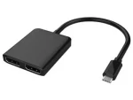 PremiumCord MST adaptér USB-C - 2x DisplayPort / Adaptér / 8K 60Hz / 4K 60Hz / rozšíření a zrcadlení obrazu (8592220017798)