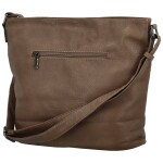 Módní dámská koženková crossbody kabelka Blandina, tmavě hnědá