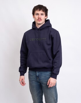 Carhartt WIP Hooded Carhartt Sweat Dark Navy/Dark Scarab S