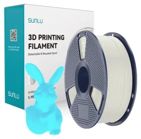 Sunlu PLA Glow in the Dark bílo-modrá / Tisková struna / 1,75 mm / 1 kg (PLA Glow W-Blu)