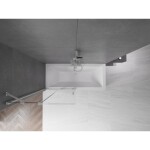 MEXEN/S - Velar dvoukřídlá posuvná vanová zástěna 90 x 150, transparent, nikl kartáčovaný 896-090-000-01-97