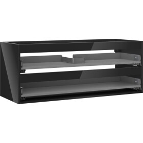 MEXEN - Box-A skříňka pro umyvadlo 120, 2 zásuvky, černá lesk 91AX0-1200-470-2-70