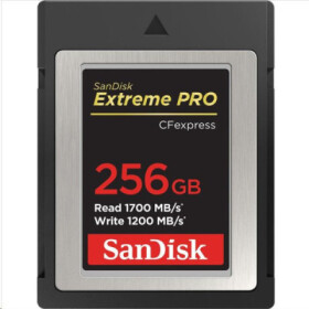 SanDisk Extreme Pro CFexpress Card 256GB, Type B, 1700MB/s Read, 1200MB/s Write NVMe EDF_493286