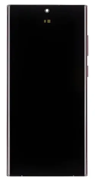 Náhradní LCD displej + dotyk + přední kryt pro Samsung Galaxy S22 Ultra (S908B) vínový (57983108809)