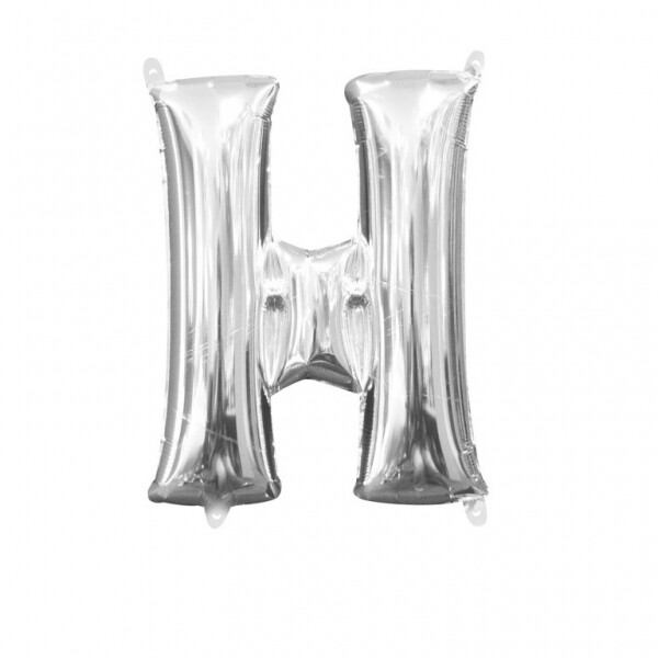 Písmeno H stříbrný foliový balónek 33 cm x 25 cm Amscan Písmeno H stříbrný foliový balónek 33 cm x 25 cm Amscan