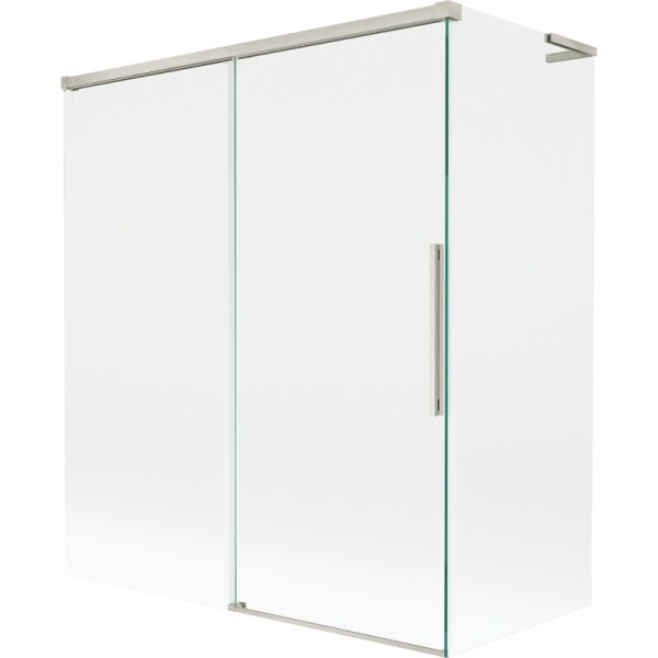 MEXEN/S - Rox L vanová zástěna 2-křídlová posuvná 140 + 70 x 150, transparent, nikl kartáčovaný 8C9L-140-070-97-00
