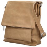 Stylová dámská koženková crossbody kabelka Monaria, khaki