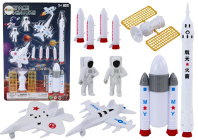 Mamido Sada vesmírných figurek Astronauti a rakety 11 ks