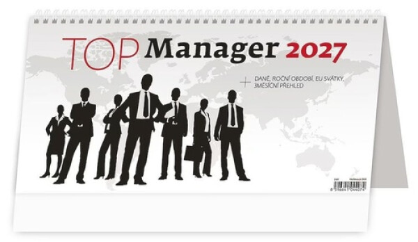 Plánovací kalendář Top Manager 2027 - stolní kalendář
