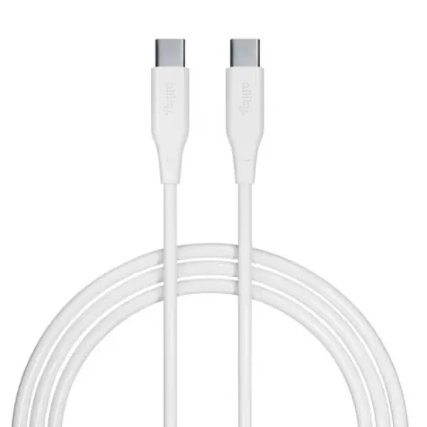 Allity AUC-02 Datový kabel USB-C/USB-C 2m 100W bílá (DATUSBC100WALL2WH)