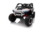 Mamido Elektrické autíčko Buggy UTV KCK 4x4 bílé 24V | 800W | 50 kg | EVA | LED | 2,4Ghz | ECO kůže
