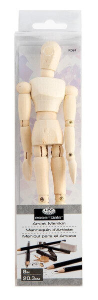 Royal Langnickel Dřevěný pohyblivý manekýn na podstavci 20,3 cm