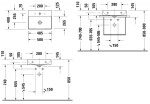 DURAVIT - DuraSquare Nábytkové umyvadlo Compact, 50x40 cm, 1 otvor pro baterii, DuraCeram, s WonderGliss, bílá 23565000411