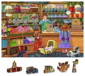 WOODEN CITY Dřevěné puzzle Sladké dobrodružství 2v1