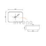 INVENA - Umyvadlo na desku WESTA 45 cm CE-24-001-W