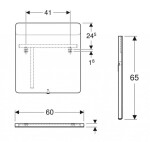 GEBERIT - Option Zrcadlo s LED osvětlením, 60x65 cm 819260000