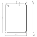 SAPHO - FLOAT zrcadlo s LED podsvícením 50x70cm, bílá 22571