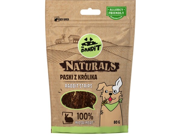 Králičí stripsy Naturals 80g Mr. Bandit