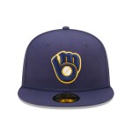 New Era Pánská kšiltovka Milwaukee Brewers MLB Authentic 59FIFTY Fitted Home Velikost: 7 1/8