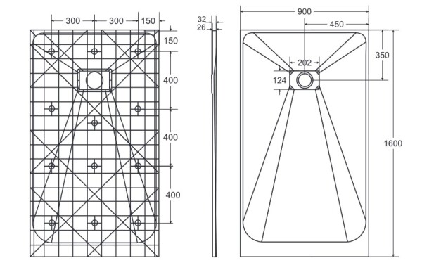 BESCO - Obdélníková sprchová vanička VEXO - černá - Barva - Černá , Nožičky k vaně - Bez nožiček, Rozměr A - 160, Rozměr B - 90 VEXOOBD1690B