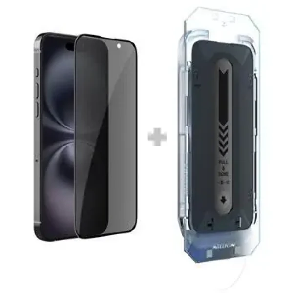 Nillkin Tvrzené Sklo 0.25mm Guardian 2.5D pro Apple iPhone 16 Black (s aplikátorem) (57983122944)