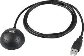 Goobay 68913 černá / Prodlužovací kabel USB 2.0 / se stojánkem / 1,5 m (68913)