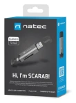 Natec SCARAB 3 šedá / Čtečka paměťových karet / USB-A + USB-C / USB 3.2 Gen 1 / SD, microSD do 2TB (NCZ-2262)