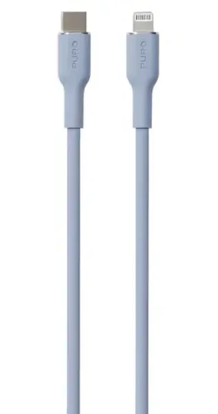 Puro Soft světle modrá / Datový kabel / USB-C - Lightning MFi / 12 W / 1,5 m (PUCAPLTUSBCICONLBLUE)