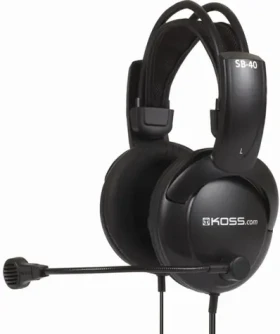 KOSS SB40 černá / Sluchátka s mikrofonem / 2.7m / 3.5mm jack (SB/40)
