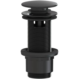 CERANO Umyvadlová výpusť - 5/4“ click-clack s přepadem - plast - 67/82mm - černá matná