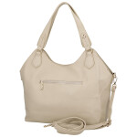 Elegantní dámská koženková kabelka na rameno Mandy, tmavě béžová