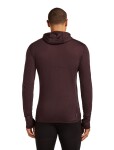 ICEBREAKER Mens 200 Realfleece Descender LS Zip Hood, Java (vzorek) velikost: M