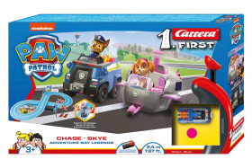 Autodráha Carrera First Paw Patrol/Tlapková Patrola 2,4m plast +2 auta na bat. v krabici 50x30x7cm