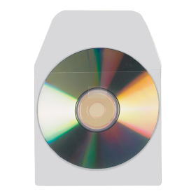 Djois samolepicí kapsa na CD/DVD, 127 x 127 mm, s chlopní, transparentní, 100 ks
