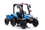 Mamido Dětský elektrický traktor s přívěsem BLT modrý
