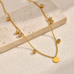 Náhrdelník se zirkony Madeleine - chirurgická ocel, Zlatá 40 cm + 5 cm (prodloužení)