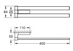GROHE - Selection Cube Dvojitý držák ručníků, chrom 40768000