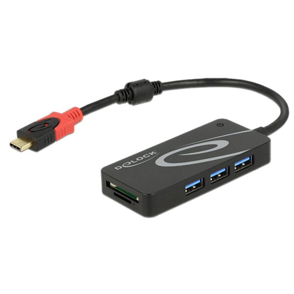 Delock 62900 USB-C® (USB 3.1) Multiport hub černá