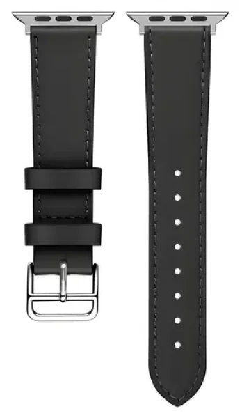 Beline Hermes 22 mm černá / Kožený řemínek pro smartwatch / univerzální / přezka
