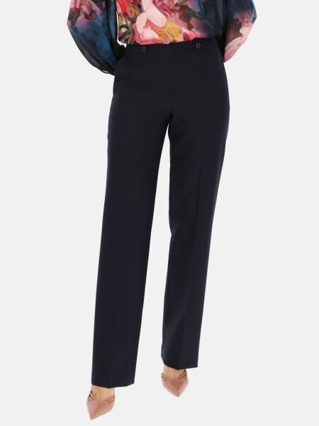 Potis & Verso Woman's Trousers Ksena Navy Blue