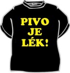 Divja Tričko - Pivo je lék Velikost: XXL