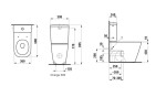 Laufen - Meda WC kombi mísa, vario odpad, zadní napouštění, Rimless, LCC, bílá H8241114000001