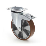 Strongo Kolečko s polyuretanovým běhounem 200 mm, otočné s brzdou 5019