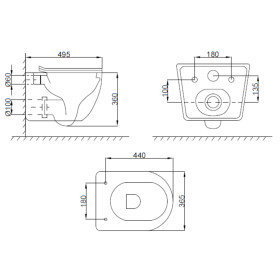 GEBERIT DuofixBasic s matným tlačítkem DELTA21 + WC INVENA TINOS + SEDÁTKO 458.103.00.2 21MA NO1