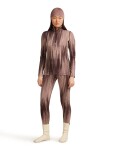 Dámské merino tričko s dlouhým rukávem ICEBREAKER Wmns 260 Vertex LS Half Zip Peak AOP, Java/Summt/Blush/J velikost: M