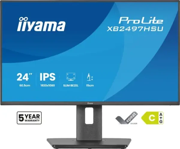23.8" IIYAMA ProLite XB2497HSU-B1 černá / LED / IPS / 1920 x 1080 / 16:9 / 4 ms / 1500:1 / 350cd-m2 / VESA (XB2497HSU-B1)